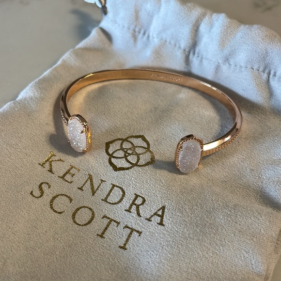 Kendra Scott Elton Iridescent Drusy and Rose Gold Bracelet - Picture 2 of 5